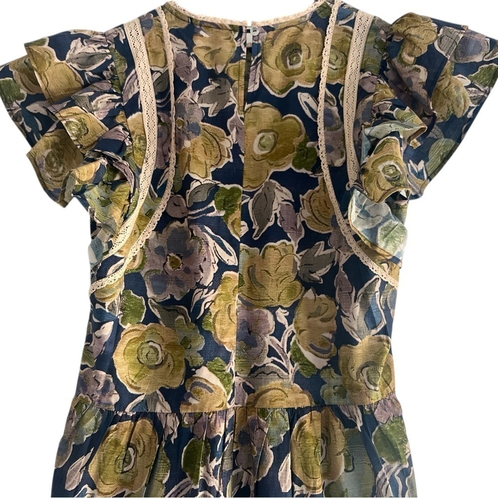 NEW Pinch Where You Go Navy Blue Floral Dress Size Medium - Picture 7 of 9